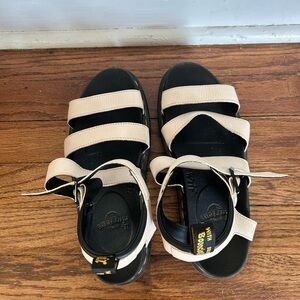 Beige Platform Sandals from Dr. Martens